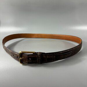 Authentic Paul Stuart Genuine American Alligator Leather Belt, Size 40/100